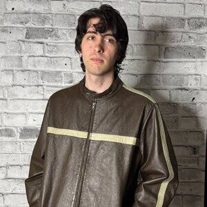 Vintage 725 Originals Brown Leather Men's Jacket